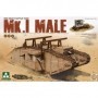 TAO-2031 1/35 WWI Mk I Male Heavy Battle Tank w/Crane & Flat Trailer (2 in 1)