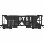 BOW42806 HO 70 Ton 2 Ballast Car w/ Side Chutes, DT&I 85017