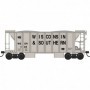 BOW42817 HO 70 Ton 2 Ballast Car w/ Side Chutes, WSOR 136