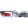 AOS-59746 1/24 Patrol Car Parts Set A: roof red light boomerang type, asahi sun, auxiliary, triangular cone, sash mirror