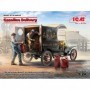 ICM 1/24 Gasoline Delivery, Model T 1912 Delivery Car with American Gasoline Loaders