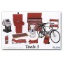 FUJ-11373 1/24 Garage Tools Set 3 (Jack, Heater, Tool Chest, Bike, etc.)