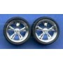 PGH-1274 1/24-1/25 T's Chrome Rims w/Tires (4)