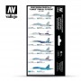 71602 17ml Bottle Soviet/Russian Su27 Flanker from 80's to Present Model Air War Paint Set (8 Colors)