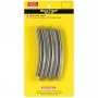 Micro-Track Code 55 Nickel Silver Rails w/Dual Joining System (DJS)(TM) -- R195mm x 30-Degree Curved Track pkg(12)