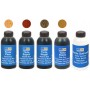 90501 100ml Water Based Dye Stain Set: Varnish, Mahogany, Walnut, Pine, Oak