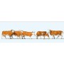 Cows -- Brown, White pkg(6) Scale HO