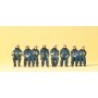 Emergency - Modern German Firefighters - Unpainted Figure Set -- Seated Driver and Crew pkg(8) Scale HO