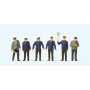 Railroad Personnel -- German (DB) Railroad Personnel pkg(6) Early Era III Scale HO