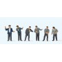 European Era III Locomotive Crew -- pkg(6) Scale HO