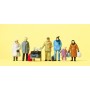 Passengers -- Travelers in Winter Clothing pkg(6) Scale HO