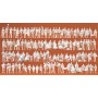 Assorted Unpainted Figures pkg(120) -- At The Train Station Scale HO