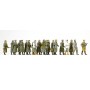 Military - Soviet Union WWI - Unpainted Figure Sets -- 2 Guards Escorting 17 German Prisoners Scale HO