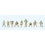 United States WWII Unpainted Figure Set - Kit -- Soldiers in Class A Uniform pkg(9) Scale HO