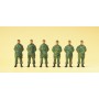 Military - Modern German Army (BW) - Figures -- Soldiers Standing at Ease with Cap, Coat and Battledress Camouflage pkg(6) Scale