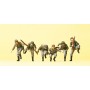 Military - Former German Army WWII - Painted Figure Sets -- Panzergrenadiers Dismounting from Equipment (Action Poses) Scale HO