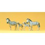 Animals -- Zebras: 2 Adults and 2 Foals Scale HO