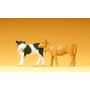 Domestic Animal Figures, 1/24 - 1/25 Scale -- Pair of Standing Calves Scale 1/25