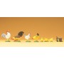 Domestic Animal Figures, 1/24 - 1/25 Scale -- Assorted Chickens Scale 1/25