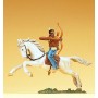 Wild West Figures - Native Americans: 1:25 -- Mounted Indian Warrior, Shooting Bow Sideways Scale 1/25