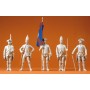 Unpainted Prussian Soldiers 1/24 Scale -- Standing Officers, Flag Bearer, Soldier Scale 1/24