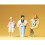 Painted Figure Sets no. 1 Gauge (1/32 or 3/8" Scale) -- Seated Parents w/Babies Scale I