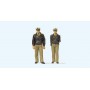 Standing Policemen -- 2 Officers in Green Federal Republic of Germany Uniforms Scale 1/45