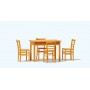 Table with 4 Chairs, Kit -- Wooden Color Scale O