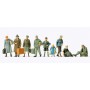 Unpainted Figures Travellers -- Refugees pkg(9) Scale 1/72