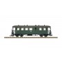 Wood 2nd Class Coach with Large Windows- Ready to Run -- German State Railroad DR 970-402 (Era III-VI, green, gray)