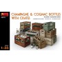 35575 MiniArt Champagne & Cognac Bottles w/Crates (1/35)