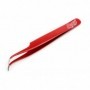 SLANT POINT TWEEZERS, red 4.5"