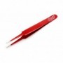 STRAIGHT POINT TWEEZERS, red 4.5"