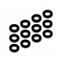 3x6x1mm Precision Aluminum Shims, Black, 12pcs