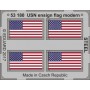 1/350 Ship- Modern USN Ensign Flags Steel (Painted)