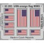 1/700 Ship- WWII USN Ensign Flags Steel (Painted)