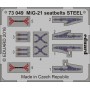 1/72 Aircraft- Seatbelts MiG21 Steel (Painted)(D)