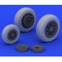 1/32 Aircraft- F104 Undercarriage Wheels Late for ITA (Resin)(D)