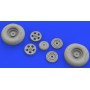 1/32 Aircraft- Spitfire Mk IX Wheels 5-Spoke w/Smooth Tire for TAM (Mask and  Resin)(D)