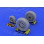 1/48 Aircraft- F16 Late Wheels for KIN (Photo-Etch and  Resin)