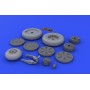 1/48 Aircraft- MiG21 Wheels for EDU (Photo-Etch and  Resin)