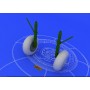 1/48 Aircraft- Bf110E/F/G Main Undercarriage Wheels for EDU (Resin)
