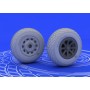 1/48 Aircraft- P51 Wheels For TAM (Resin)