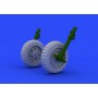 1/48 Aircraft- Fw190 Main Undercarriage Wheels Early for EDU (Resin)