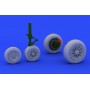 1/48 Aircraft- F104 Undercarriage Wheels Late for HSG (Resin)(D)