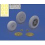 1/48 Aircraft- P39 Wheels Early for EDU (Photo-Etch and  Resin)