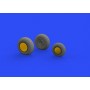 1/48 Aircraft- P38F/G Wheels for TAM (Mask and  Resin)