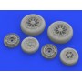 1/48 Aircraft- F104 Wheels Late for KIN (Mask and  Resin)