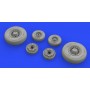 1/48 Aircraft- F14D Wheels for AGK (Mask and  Resin)