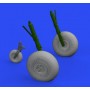 1/48 Aircraft- Bf110G Wheels for EDU (Mask and  Resin)